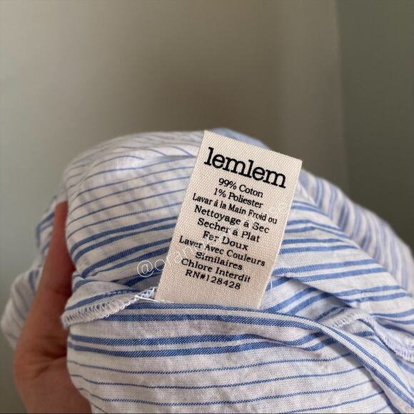 NWT lemlem Blue White Striped Button Front MIDI Dress XS - Picture 7 of 14